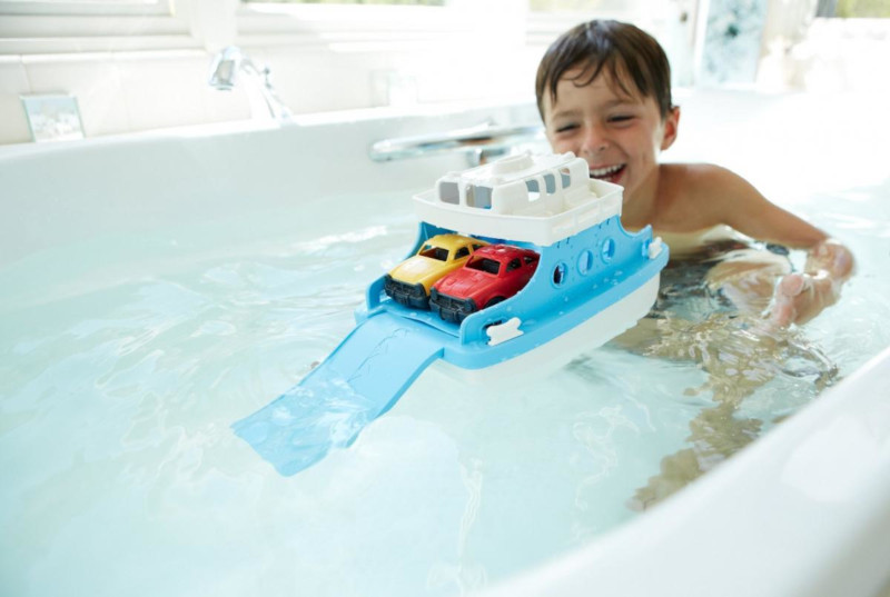 Ferry Boat avec Mini Voitures Green Play- jouet de bain