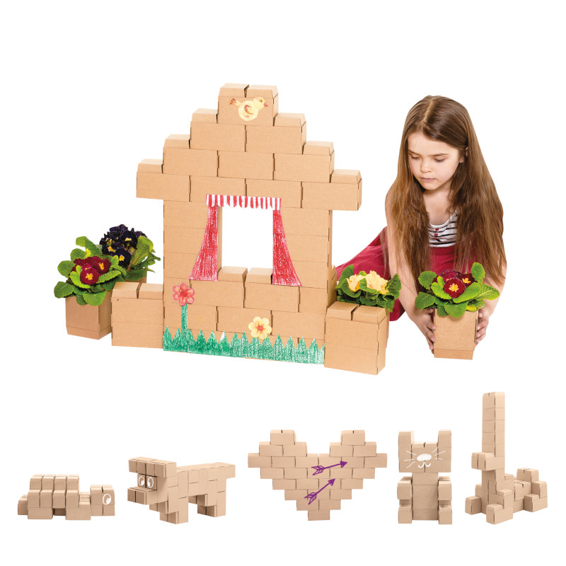 Gigi Méga Blocs de Construction 60 XXL - Jeu de pièces, Blocs géants pour  Enfants avec système de Verrouillage, Grande Brique de Construction pour