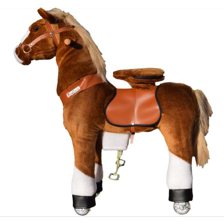 ponycycle marron - cheval à roulette