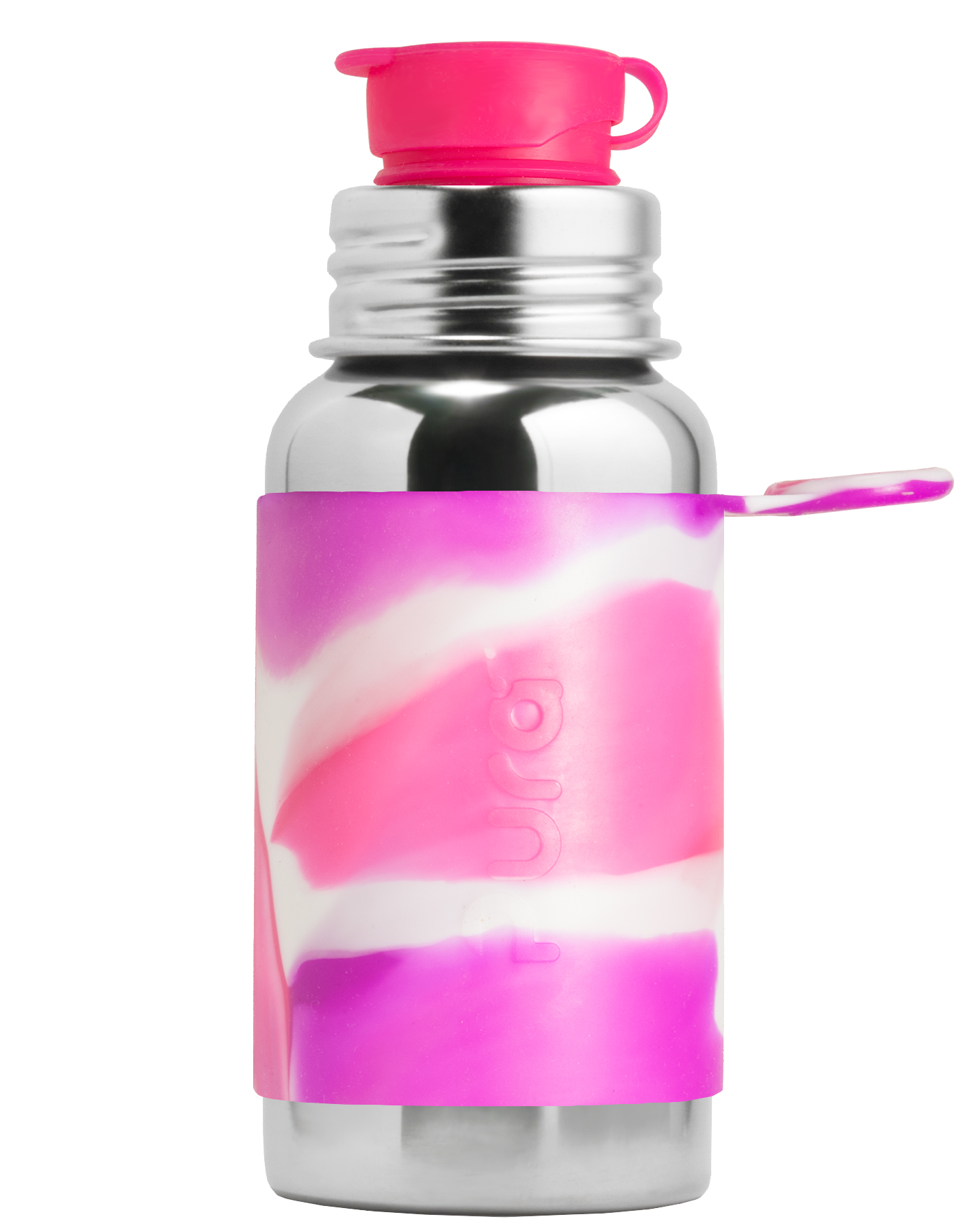 Gourde Pura sport acier inoxydable 550 ml - Bicolore rose - B18BMYS_1