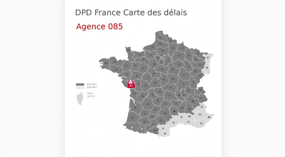 carte des delais dpd85000