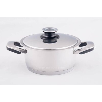 faitout inox 18-10 -  basse temperature - bas -  20 cm