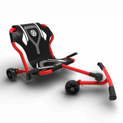 Vue arrière du Ezyroller Pro X Rouge, siège toile renforcée et cadre acier