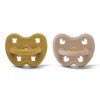 Lot de 2 Tétines Hevea planet rondes 3-36 mois caoutchouc naturel Golden Honey and Tan Beige_3 to 36 Months