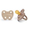 Lot de 2 tetines naturel  ronde - 3-36  Sand and Tan Beige