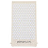 Tapis d’acupression Climsom Zen blanc, picots blancs sur housse en coton bio écru