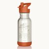 Gourde inox enfant Loopy Gaspajoe 400 ml motif léopards, bouchon sport et base orange