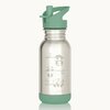 Gourde inox enfant Loopy Gaspajoe 400 ml motif pandas, bouchon sport et base vert d’eau
