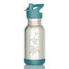 Gourde inox enfant Loopy Gaspajoe 400 ml motif tortues, bouchon sport et base turquoise