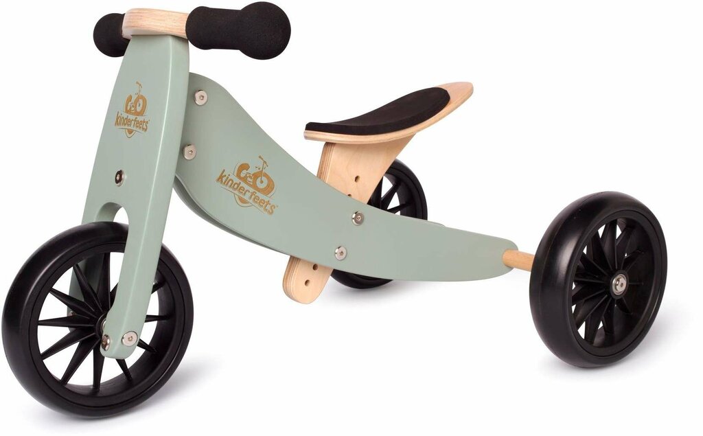 Tricycle 2-en-1 Kinderfeets Tiny Tot Plus - Silver Sage