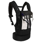 Porte-bébé PhysioCarrier tablier Noir Poche Iris - ouvert