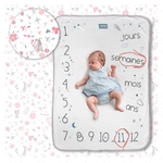 couverture bébé photobooth Snap th moment Rosy White