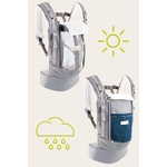 Porte-bébé PhysioCarrier Eléphant poche Bleu Paon - Love radius - jpmbb - toutes saisons-min