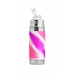 gourde paille isotherme 260ml - pink swirl