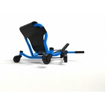 Ezyroller Spinner Bleu vu de dos, kart évolutif pour enfants avec dossier noir ergonomique