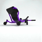 Vue arrière de l’Ezyroller Spinner X Violet, avec siège ergonomique en toile et cadre robuste.