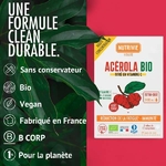 Acérola Bio Nutrivie – Formule bio, vegan, sans conservateur, fabriquée en France