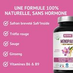Complément Ménopause Nutrivie – formule clean et durable sans hormone ni conservateur, fabriquée en France, certifiée B Corp et engagée 1% pour la planète