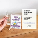 Conseils d’utilisation de Nutribiotique Équilibre Digestif  1 gélule avant le petit-déjeuner pendant 30 jours de cure