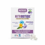 Boîte de Nutribiotique Équilibre Digestif Nutrivie, probiotiques et prébiotiques pour le confort intestinal et l’équilibre du microbiote