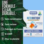 Composition du complément Nutribiotique Stress & Sommeil avec probiotiques, vitamine B6 et eschscholtzia pour la détente et la relaxation
