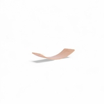 Planche d’équilibre Wobbel Starter Transparent sans feutre vue de trois quarts – bois naturel clair