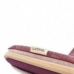 Détail du matelas Wobbel Deck Original Améthyste avec l’étiquette Wobbel