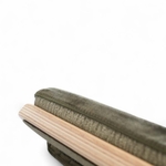 Détail de l’étiquette Wobbel sur le matelas Deck Original Aventurine