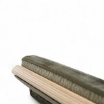 Zoom sur le bord du matelas Wobbel Starter en tissu vert
