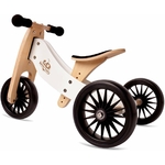 Tricycle Tiny Tot Plus blanc Kinderfeets en configuration trois roues