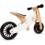 Draisienne Tiny Tot Plus blanche Kinderfeets en configuration deux roues