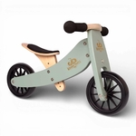 Draisienne Kinderfeets Tiny Tot Plus Silver Sage 2-en-1 avec selle ergonomique et cadre vert sauge pour enfants jusquà 4 ans