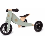 Draisienne Kinderfeets Tiny Tot Sage en bois vert sauge avec deux roues noires pour enfants de 12 mois