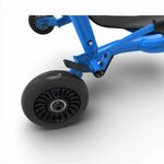 Détail du système de freinage et de la roue arrière de l’Ezyroller Classic X Bleu.