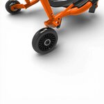 Détail du système de freinage et de la roue arrière de l’Ezyroller Classic X orange .