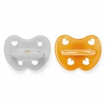 Lot de 2 Tétines Hevea Planet symétrique natural et gorgeaous grey 2