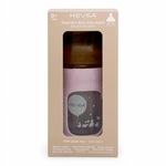 Emballage biberon en verre Hevea Wide Neck 150 ml coloris Powder Pink, certifié 100% sans plastique