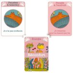 Exemples de cartes du jeu Petites Pensées à lEndroit pour apprendre à transformer ses pensées négatives