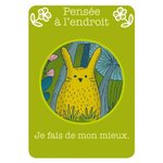 Carte du jeu Petites Pensées à lEndroit valorisant les efforts et la persévérance de lenfant