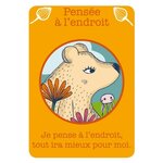 Carte du jeu Petites Pensées à lEndroit encourageant les pensées positives et la confiance en soi