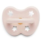Tétine Hevea Planet physiologique 3-36 mois Pink Powder vue du bouclier