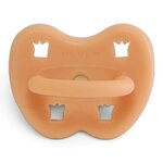 Tétine bébé Hevea 0-3 mois orange vue de profil