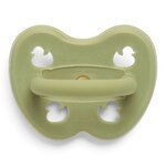 Tétine HEVEA Hunter Green Round 3-36 mois vue de profil