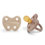 Lot de 2 tetines naturel  ronde - 3-36  Sand and Tan Beige