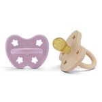 Lot de 2 tetines naturel  ronde - 3-36  Light-orchid_Sandy-nude_3-36mth_5710087440716_1