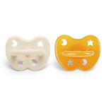 Lot de 2 tetines naturel  ronde - 3-36 Milky White & Natural_round_two-pack_5710087448316