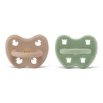 Lot de 2 tetines naturel  ronde - 3-36  Tan Beige & Moss Green Two-Pack (1)