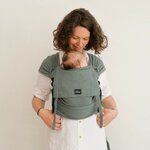 Porte-bébé Ptit Evo Néobulle porté devant, coloris Eucalyptus