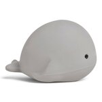 Baleine grise Tikiri, jouet de bain en caoutchouc naturel, vue de profil