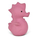 Hippocampe Tikiri en caoutchouc naturel rose, vue de trois quarts